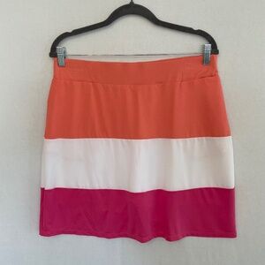 COURT HALEY Women's Large Sherbet Color Block Golf Tennis Pickleball Skort